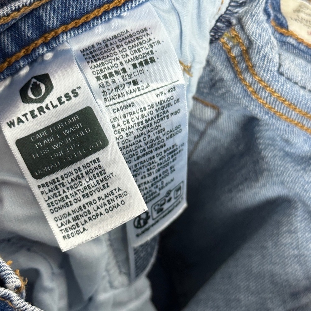 Levis Ribcage Straight Ankle Jeans Blue Womens Size 26 x 29 Waterless Denim High - Picture 11 of 16